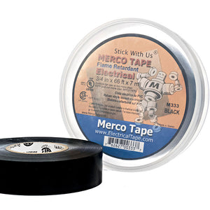 Merco Tape® M333 Electrical Tape ~ All Weather-All Temperature and  Flame Retardant ~ U/L Black in cannister