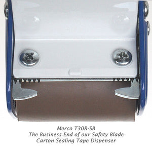 Carton Sealing Tape Dispenser with a Patented Safety Blade mechanism ~ Made in Italy | Merco Tape™ model T30R-SB